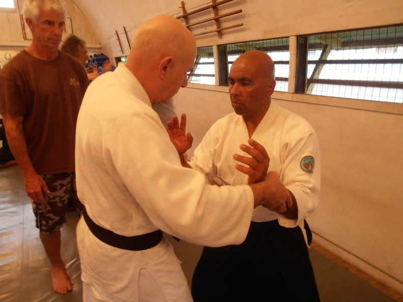 Bill Gleason and Heraldo Farrington at Windward Aikido Club