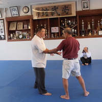 Sam Chin Sifu teaches Hiroshi Kato